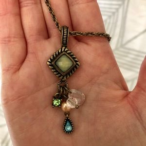 Lia Sophia cluster pendant necklace